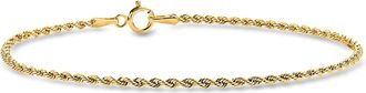 RS Pure by Ross-Simons Italian 1.5mm 10kt Yellow Gold Rope-Chain Bracelet