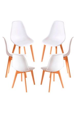 Regalos Miguel Packs Sillas Comedor - Pack 6 Sillas Kelen - Blanco