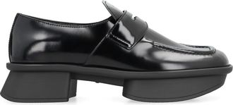 Prada Equal Loafers van geborsteld leer - Dames - Loafers - Zwart - 39 EU - Leer - Schoenen