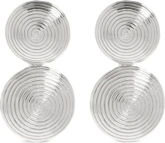 LI&Eacute; STUDIO Rita oorbellen met dubbele schijf - Zilver