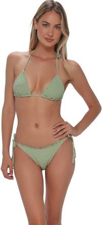 Swim Systems Kali Triangle Bikini Swimsuit Top in Aloe Lurex at Nordstrom, Size 3X-Large
