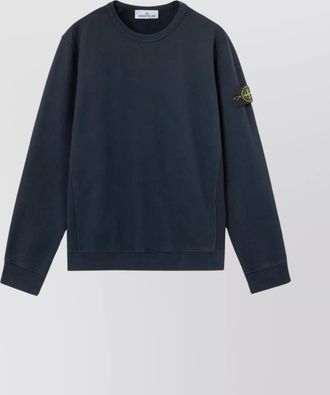Stone Island cotton crew neck long sleeve sweatshirt