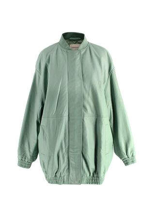 Loulou Studio Lou Lou Studio Mint Brava Oversized Leather Bomber Jacket Size S