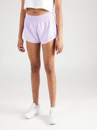 Nike Shorts Womens Purple Dri-FIT Smocked Mid-Rise Pull On Flat Front SRT435