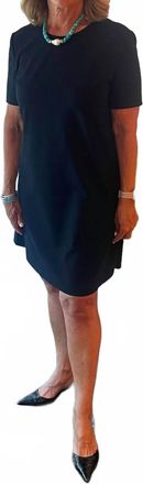 Harris Wharf London Tech A-Line Mini Dress In Black