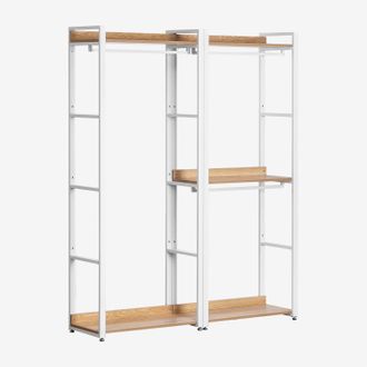 Sklum Armario Modular Abierto De 2 Piezas Con Pechero En Acero Y Madera Ariaster Sklum