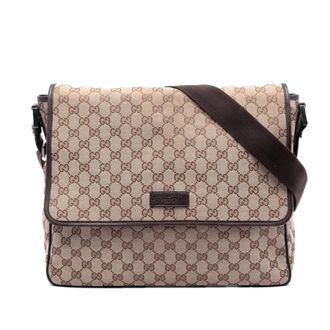 Gucci Pre-owned Gucci GG Canvas Flap Messenger Bag Unisex RUBKK5HG3H33Q27T