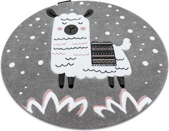 RugsX Alfombra Petit Lama C&iacute;rculo Gris Grey Circulo 140 Cm