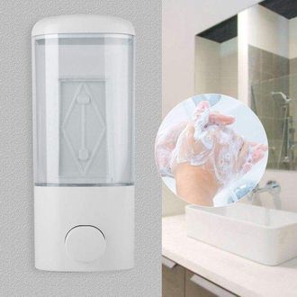 OEM Dailygoods, Dispensador De Jab&oacute;n De Pared De 400 Ml, Dispensador De Jab&oacute;n Manual, Dispensador De Gel De Ducha, Pl&aacute;stico, Dise&ntilde;o Duradero