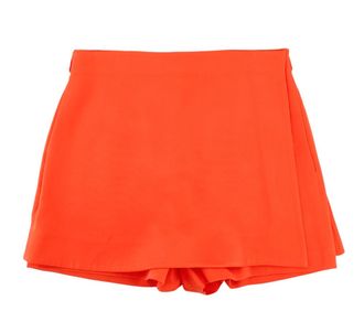 Valentino Garavani Orange Wool Asymmetric Skort Size XS