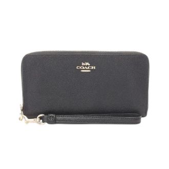 Coach Pre-owned Clutches, female, Black, Size: ONE SIZE Pre-owned Long Zip Around Wallet Leather