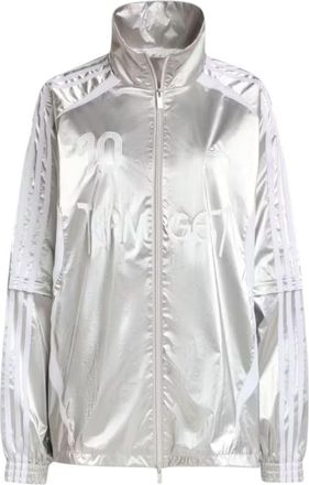 adidas (WMNS) adidas Adilenium Season 4 Team Geist Oversized Silver Track Top Silver Metallic KE9784