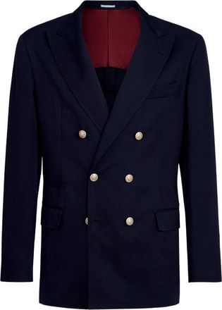 Brunello Cucinelli DOUBLE BREASTED JACKET Size: 52, colour: NAVY