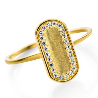 Orphelia Malaga Dames 925 Sterling Zilveren Ring - Goud ZR-7573/G