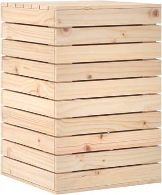vidaXL Vidaxl - Cesto Para La Ropa Sucia Madera Maciza De Pino 44x44x66 Cm