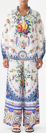 Camilla Balloon Sleeve Blouse Tiles Darls at Nordstrom, Size Xx-Large Au