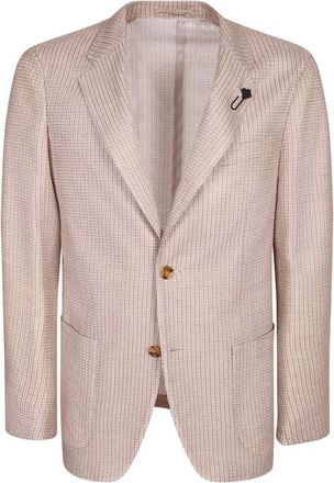 Lardini Straight Blazer - Heren - Business blazers - Beige - XL - Leer - Kostuums
