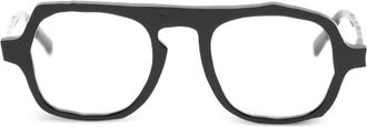 Masahiromaruyama geometric-frame glasses - Black