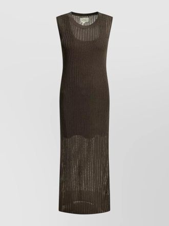 Loulou Studio knit dress sleeveless maxi ribbed sheer