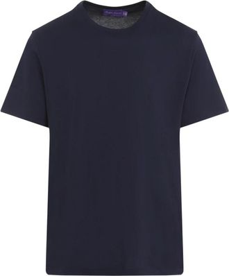 Ralph Lauren Paars Label Korte Mouw T-shirt - Heren - T-shirts - Blauw - S - Katoen - Tops