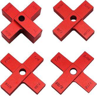 OEM Juego De 4 Medidores De Altura En Forma De Cruz Para Sierras De Mesa, Medidores De Profundidad Para Mesas De Fresado, Bloques De Medici&oacute;n Para M&aacute;quina