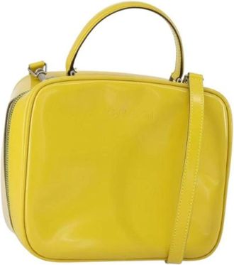 Gucci Pre-owned Handbags, female, Yellow, Size: ONE SIZE Pre-owned Coated Canvas Handbag