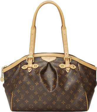 Louis Vuitton Brown Monogram Coated Canvas & Vachetta Leather Tivoli Gm (Authentic Pre-Loved)