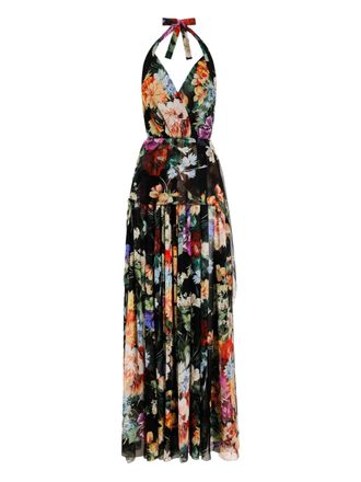 Dolce & Gabbana floral-print maxi dress - Black