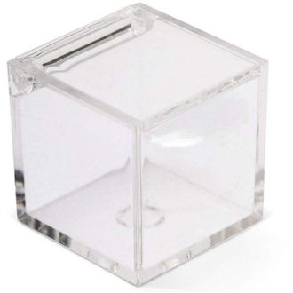 Trade Shop Trade Shop - 12 Cajas Cubo Plexiglas 8x8cm Cajas Transparentes Confeccion Bodas