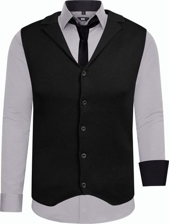 Rusty Neal Set van 3 overhemden met vest en stropdas