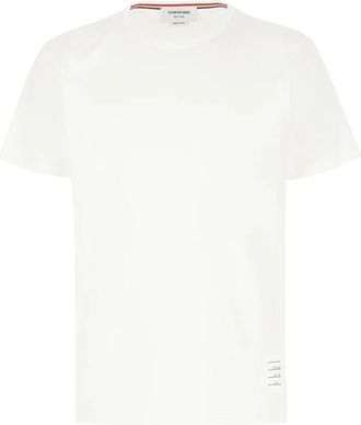 Thom Browne 4-Bar Jersey T-shirt - Heren - T-shirts - Wit - L - Katoen - Tops