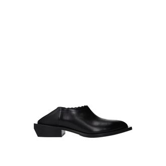 Moschino Mules de piel sin cordones - Shoes - Mujer - Negro - 36 EU