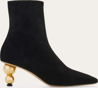 Ferragamo Donna Stivaletto tacco sfera Nero Taglia 36.5