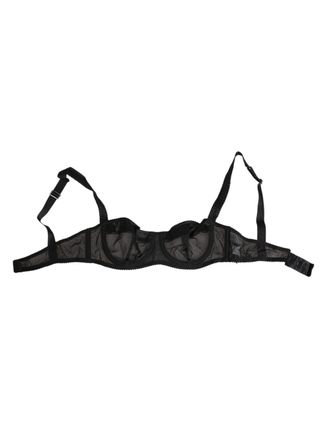 Dolce & Gabbana Black Sheer Mesh Underwire Bra Womens Underwear