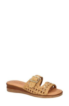 Bella Vita Bar-Italy Wedge Sandal in Brown Raffia at Nordstrom, Size 5.5