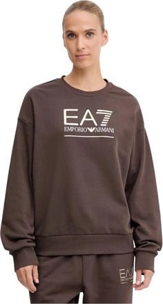 Emporio Armani Emporio Armani Ea7, Dames, Sweatshirts & Hoodies, Bruin, Maat: XS Katoen