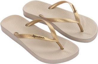 Ipanema Ana Flip Flop in Beige/Gold at Nordstrom, Size 11