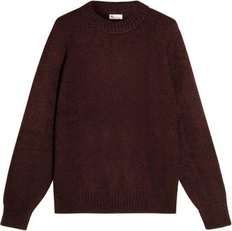 Doppiaa Burgundy Appio Textured Knit Sweater