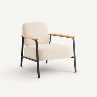 AM.PM Fauteuil in badstof en metaal, ABRAXAS