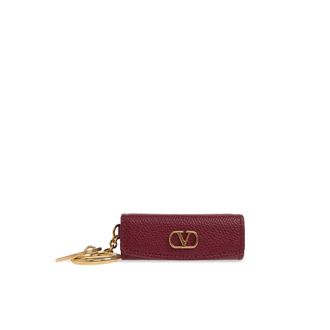 Valentino Garavani Leren Lippenstift Hoesje - Dames - Tassen - Rood - Maat: ONE Size Leer