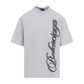 Balenciaga T-Shirts, male, Gray, XS, Medium Fit T-shirt