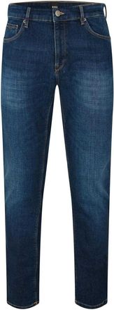 HUGO BOSS Mannenjeans Maine3, taps toelopend, van denim (Marine)