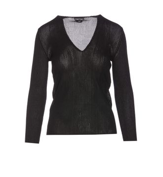 Tom Ford Sheer Fine-ribbed Top