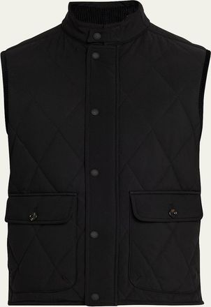 Ralph Lauren Purple Label Mens Carleton Quilted Snap-Front Vest