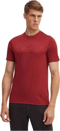 Emporio Armani 6Dpt 71 T-shirt - Heren - T-shirts - Rood - 2XL - Polyester - Tops