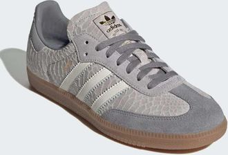adidas Originals Samba OG sneakers grigie e bianco sporco con suola in gomma-Grigio