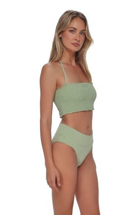 Swim Systems Laura Fold Over Bikini Swim Bottoms in Aloe Lurex at Nordstrom, Size X-Small