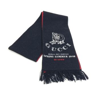 Gucci Pre-owned Wool scarves - Heren - Vintage Accessoires - Zwart - ONE Size - Wol - Vintage