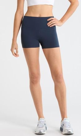 Zella Luxe Lite High Waist Shorty Shorts in Navy Sapphire at Nordstrom, Size Xx-Large