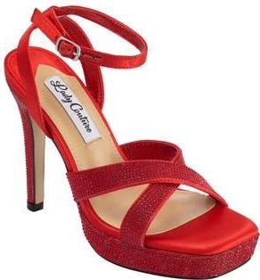 Lady Couture Rhinestone Platform Sandal in Red at Nordstrom Rack, Size 11